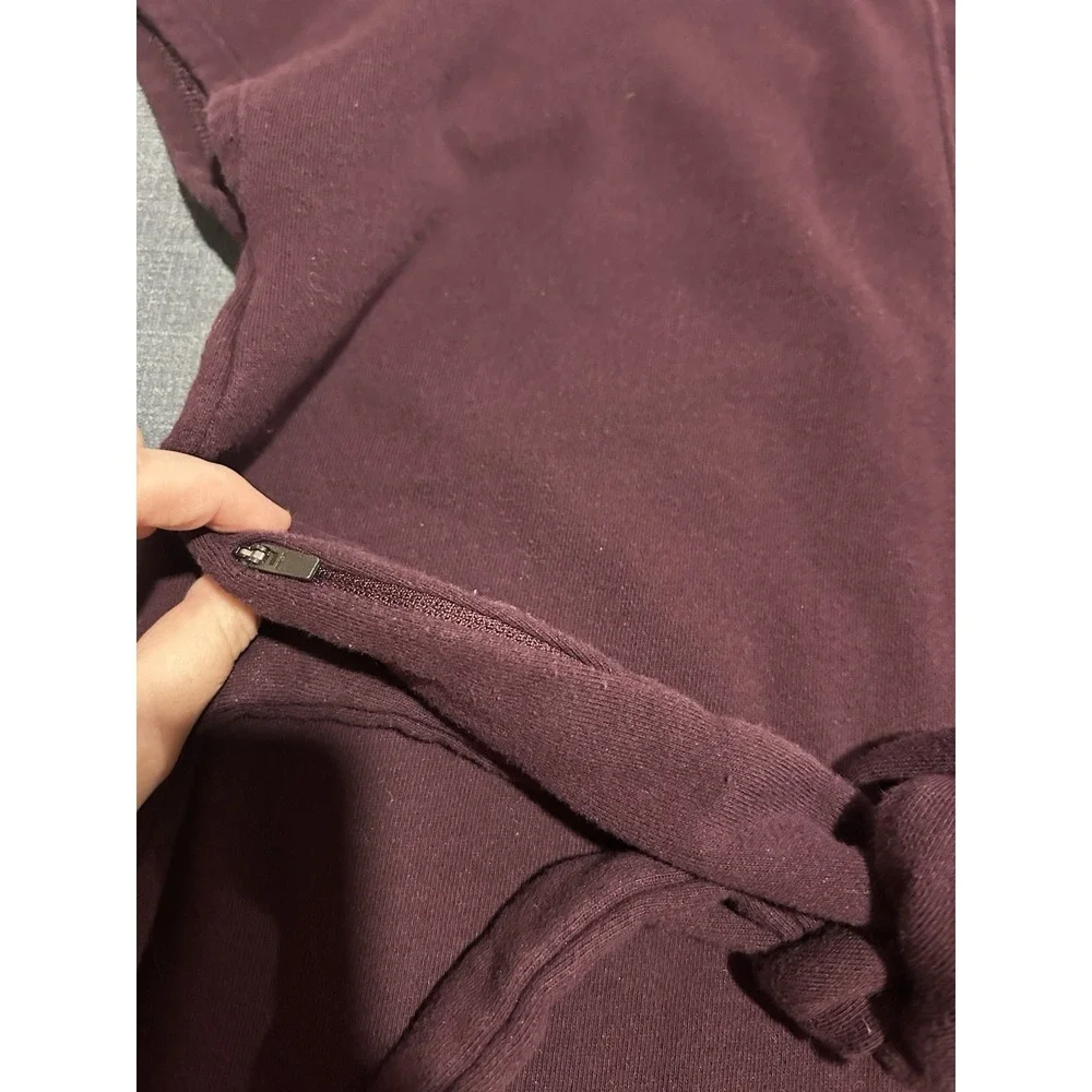Athleta Womens Size Small Sweatshirt Tie Front Casual Mini Dress Short Sleeve - Picture 3 of 9